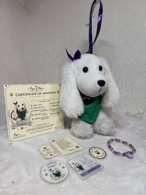 Violeta – Preloved Puppy Purse with Full Adoption Kit (Handmade Kawaii Set)